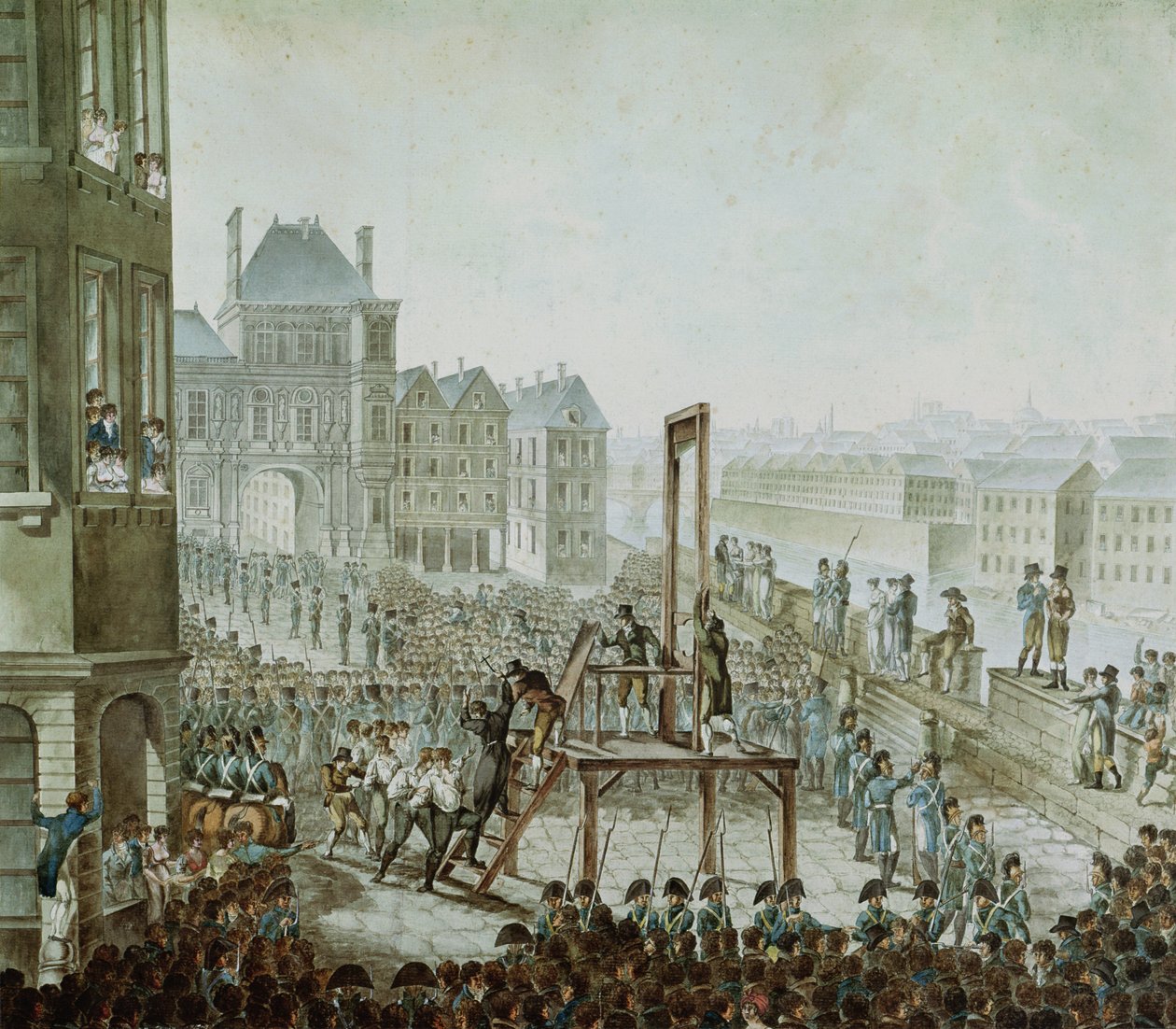 De executie van Georges Cadoudal (1771-1804) en zijn medeplichtigen, Place de Greve, 25 juni 1804 door Armand de Polignac