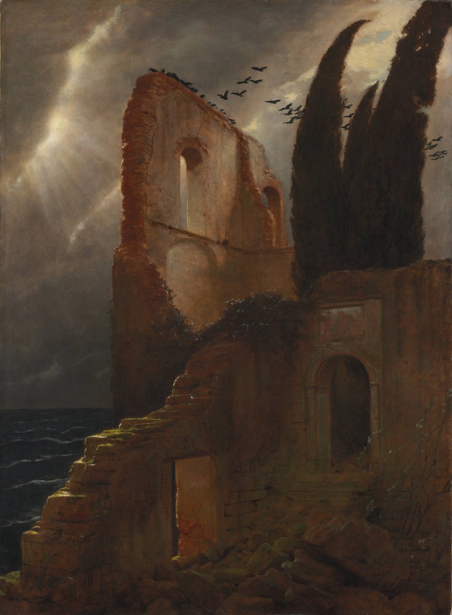 Ruïne aan zee door Arnold Böcklin