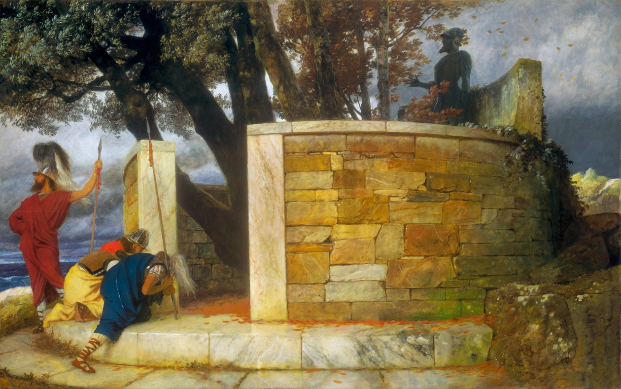 Het heiligdom van Hercules door Arnold Böcklin