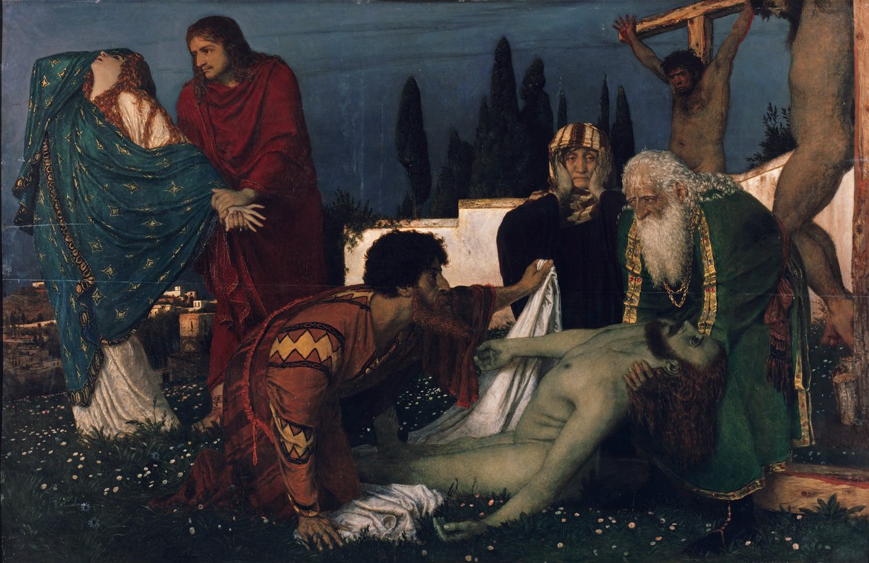 Bewening onder het kruis door Arnold Böcklin