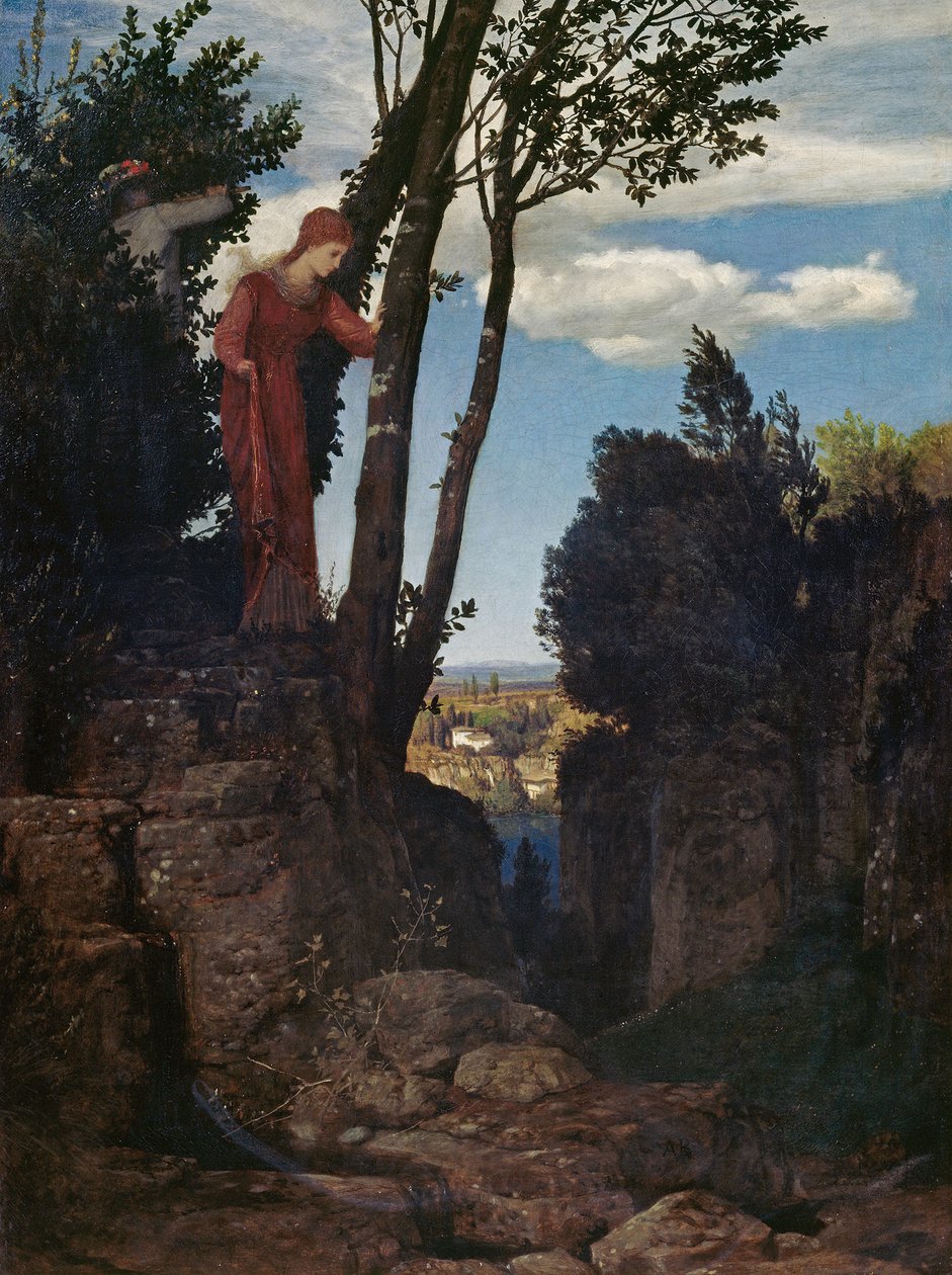 Landschap dat kenmerkend is voor de omgeving van Florence door Arnold Böcklin