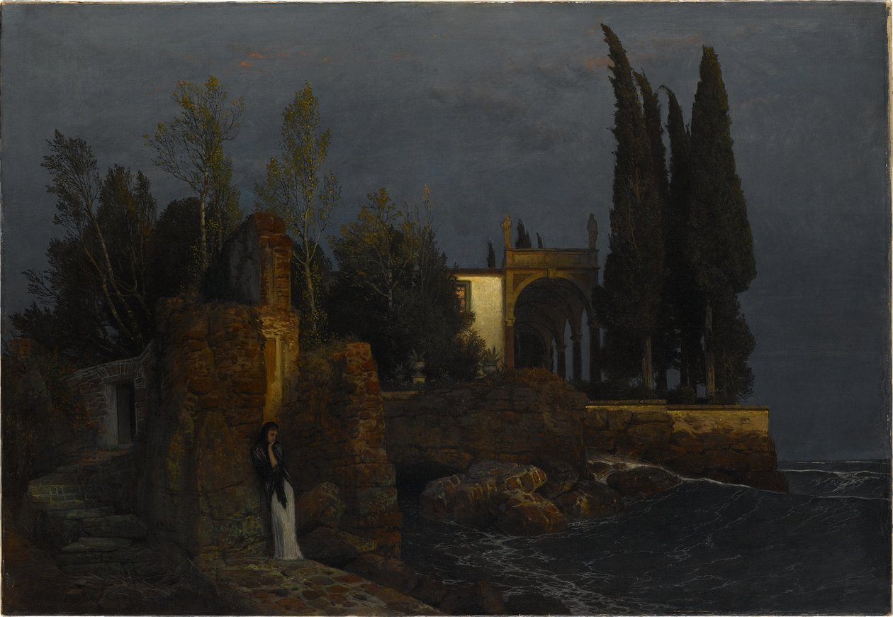 Villa am Meer door Arnold Böcklin