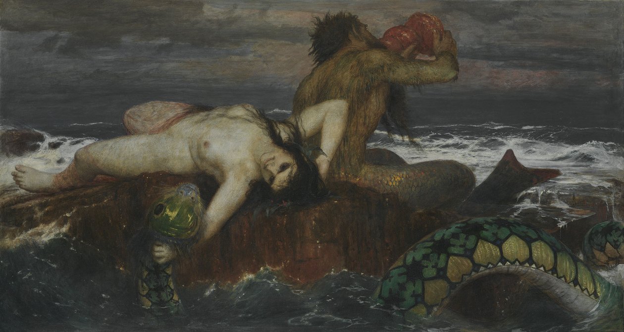 Duits: Triton und Nereïde Triton en Nereïde door Arnold Böcklin