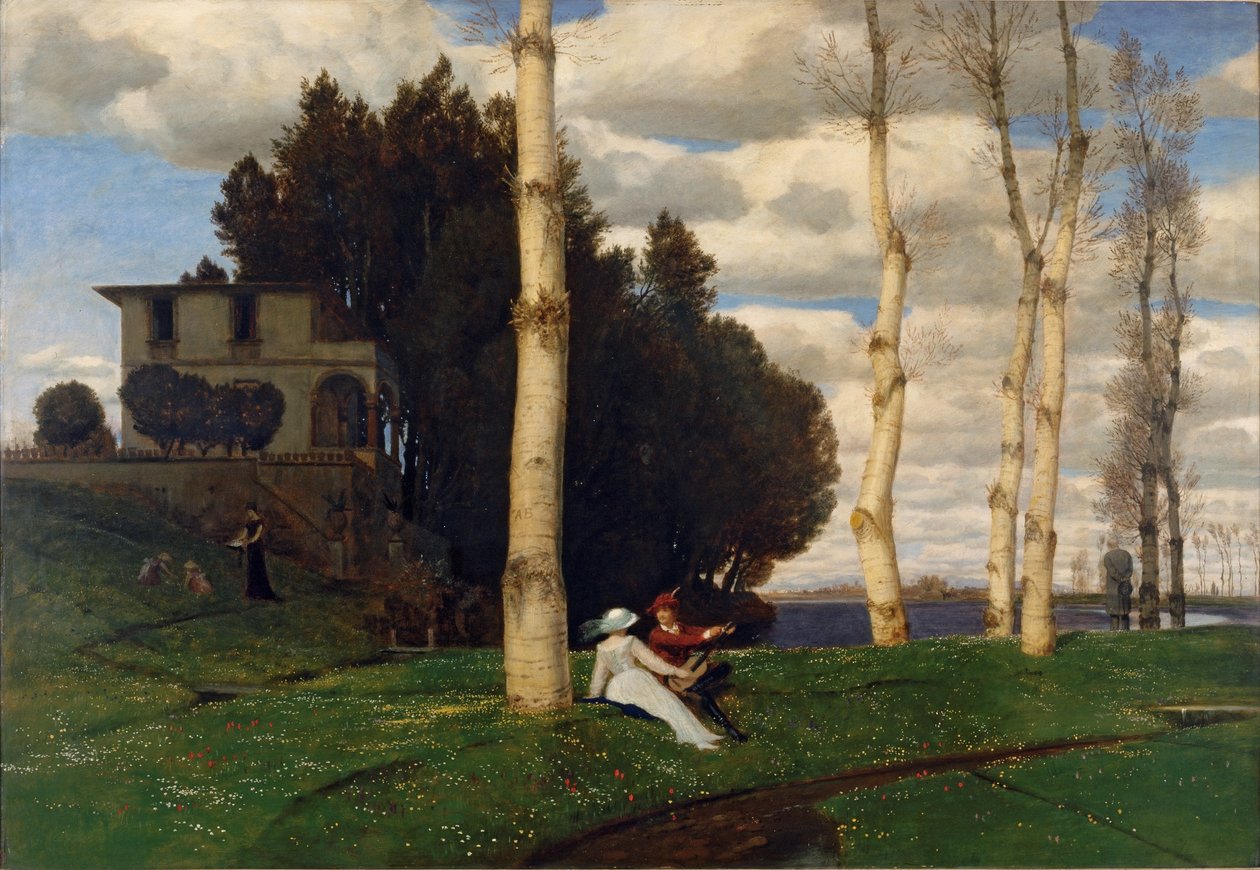 Lentedag (De drie tijdperken van het leven) door Arnold Böcklin