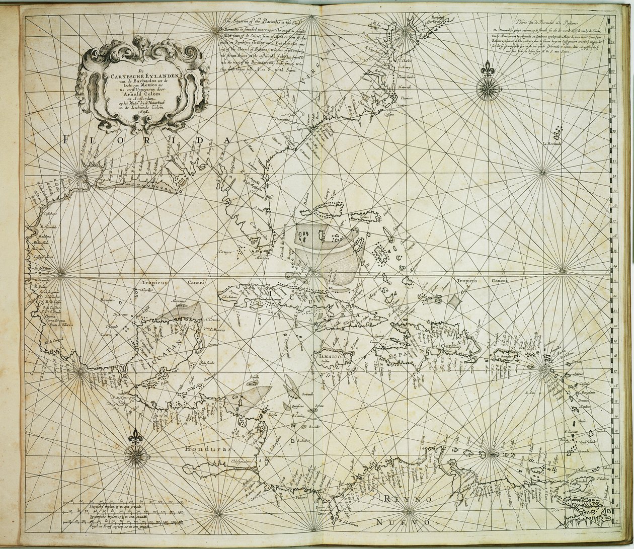 De Carybsche Eylanden van Barbados tot de bocht van Mexico door Arnold & Colom Jacob Aertsz (1600 73) Colom