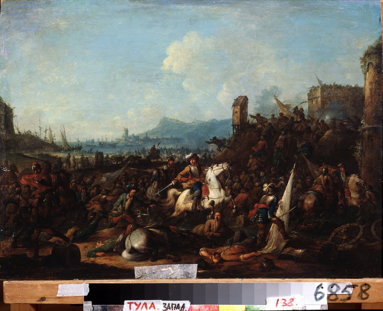 Het beleg van La Rochelle, oktober 1628 door Arnold Frans Rubens