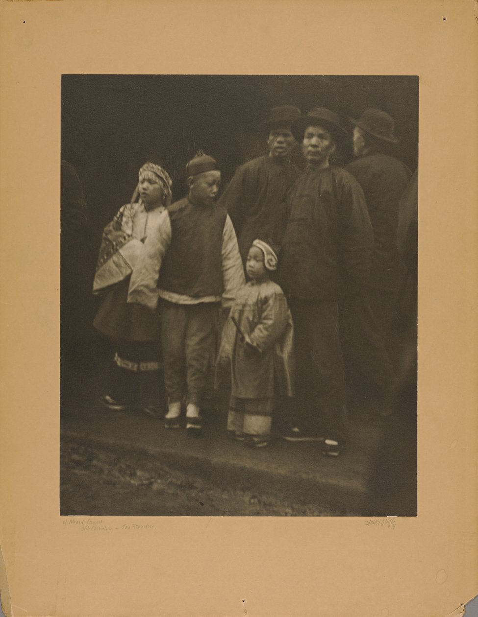 Gemengde menigte, oud Chinatown - San Francisco door Arnold Genthe