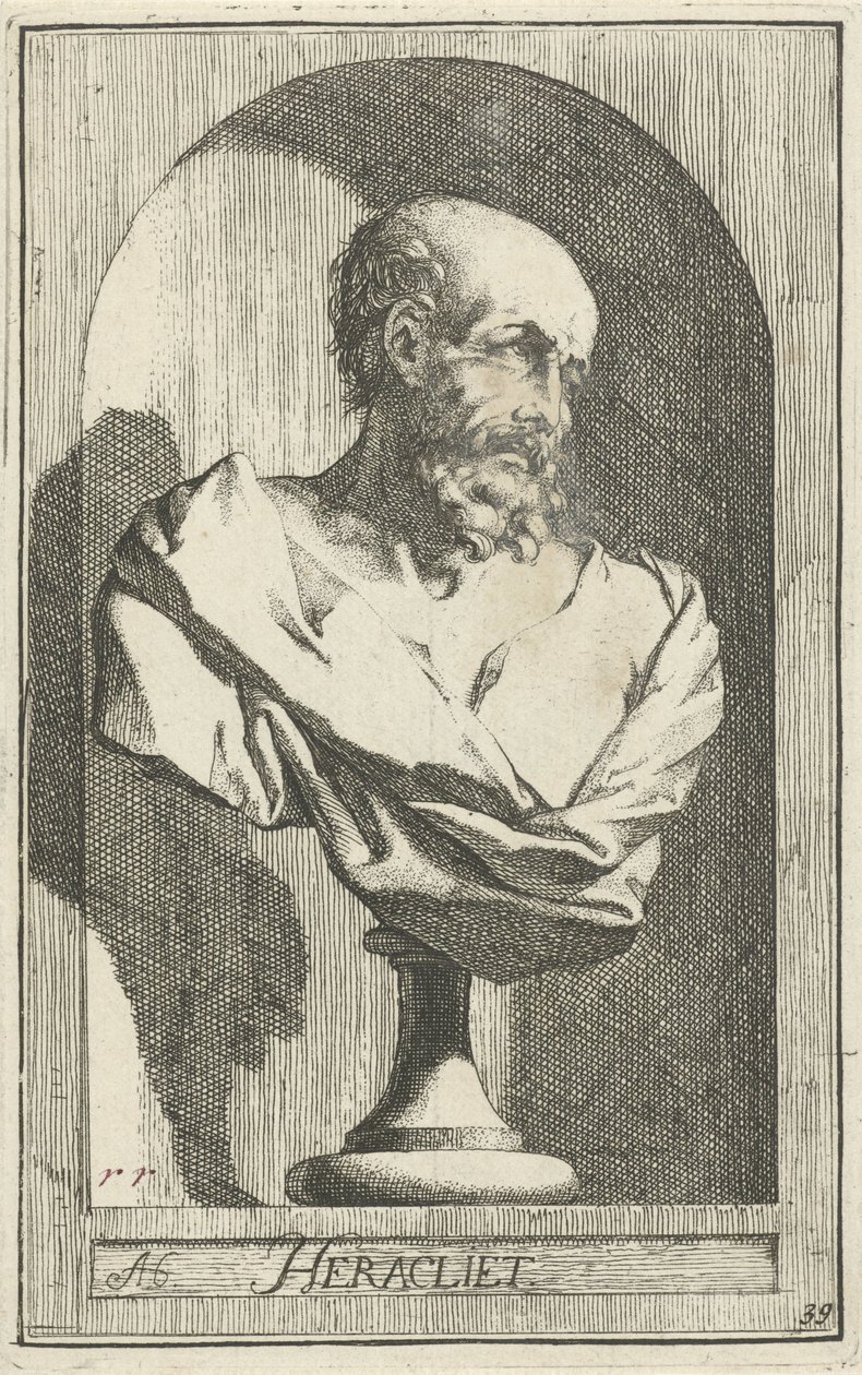 Borstbeeld van Heraclitus door Arnold Houbraken