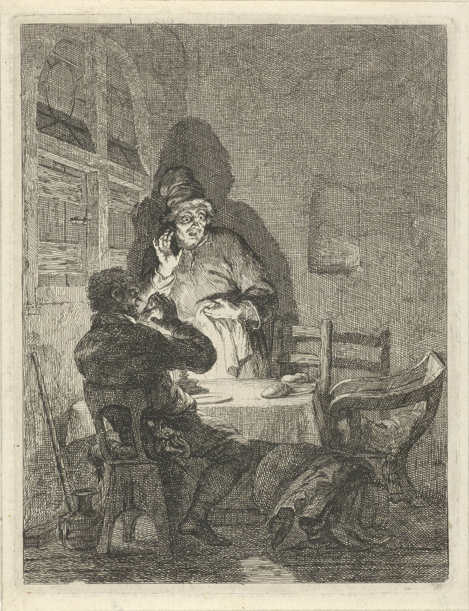 Maaltijd in Emmaüs door Arnold Houbraken
