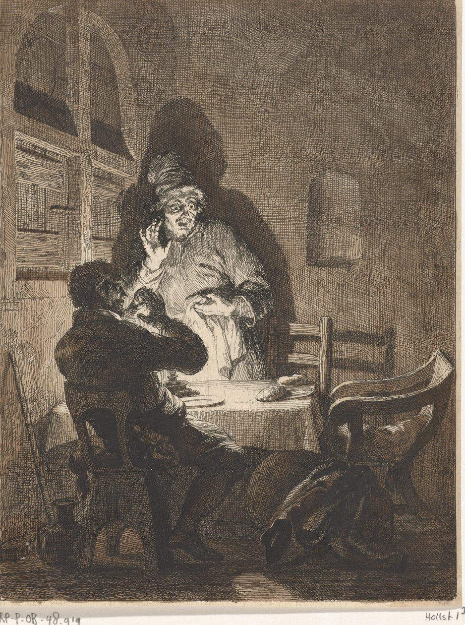 Maaltijd in Emmaüs door Arnold Houbraken