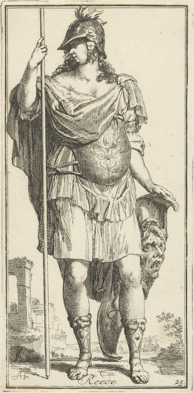 Minerva als personificatie van de rede door Arnold Houbraken
