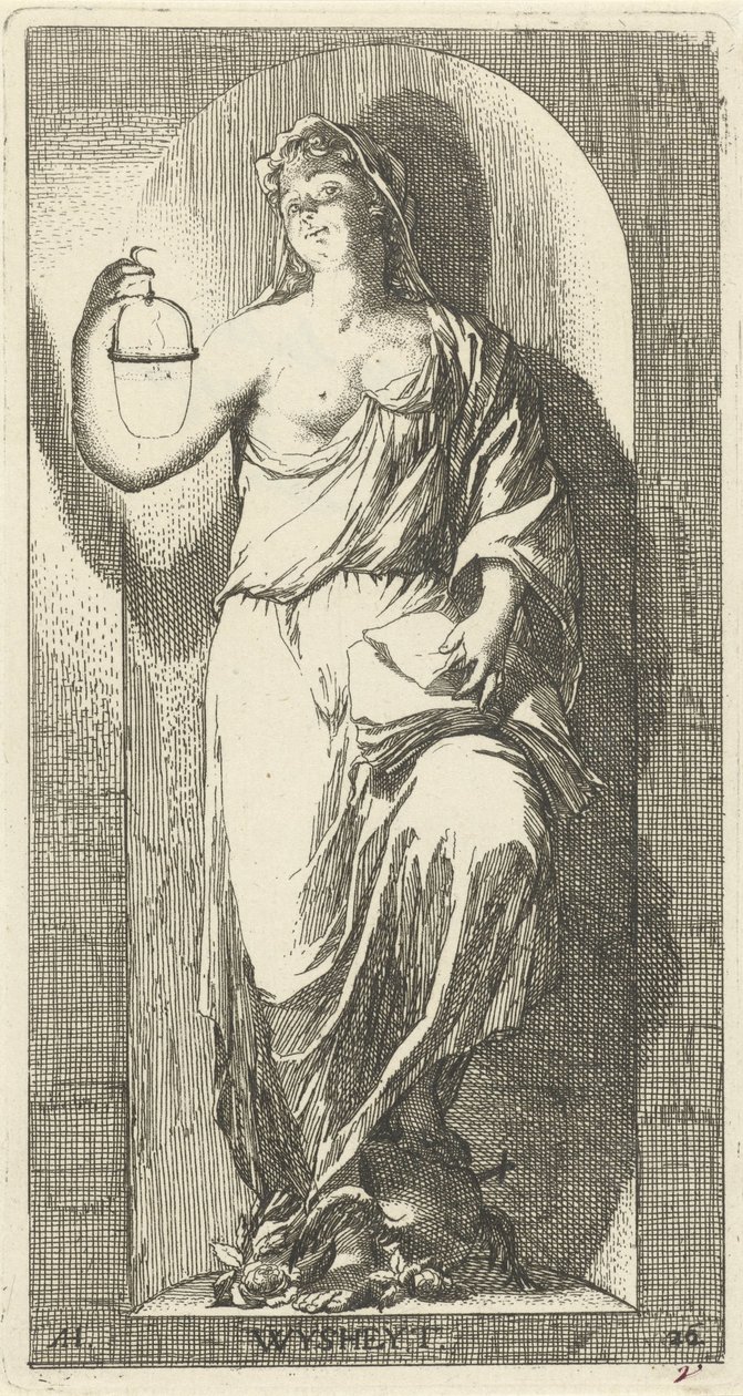 Personificatie van de wijsheid door Arnold Houbraken
