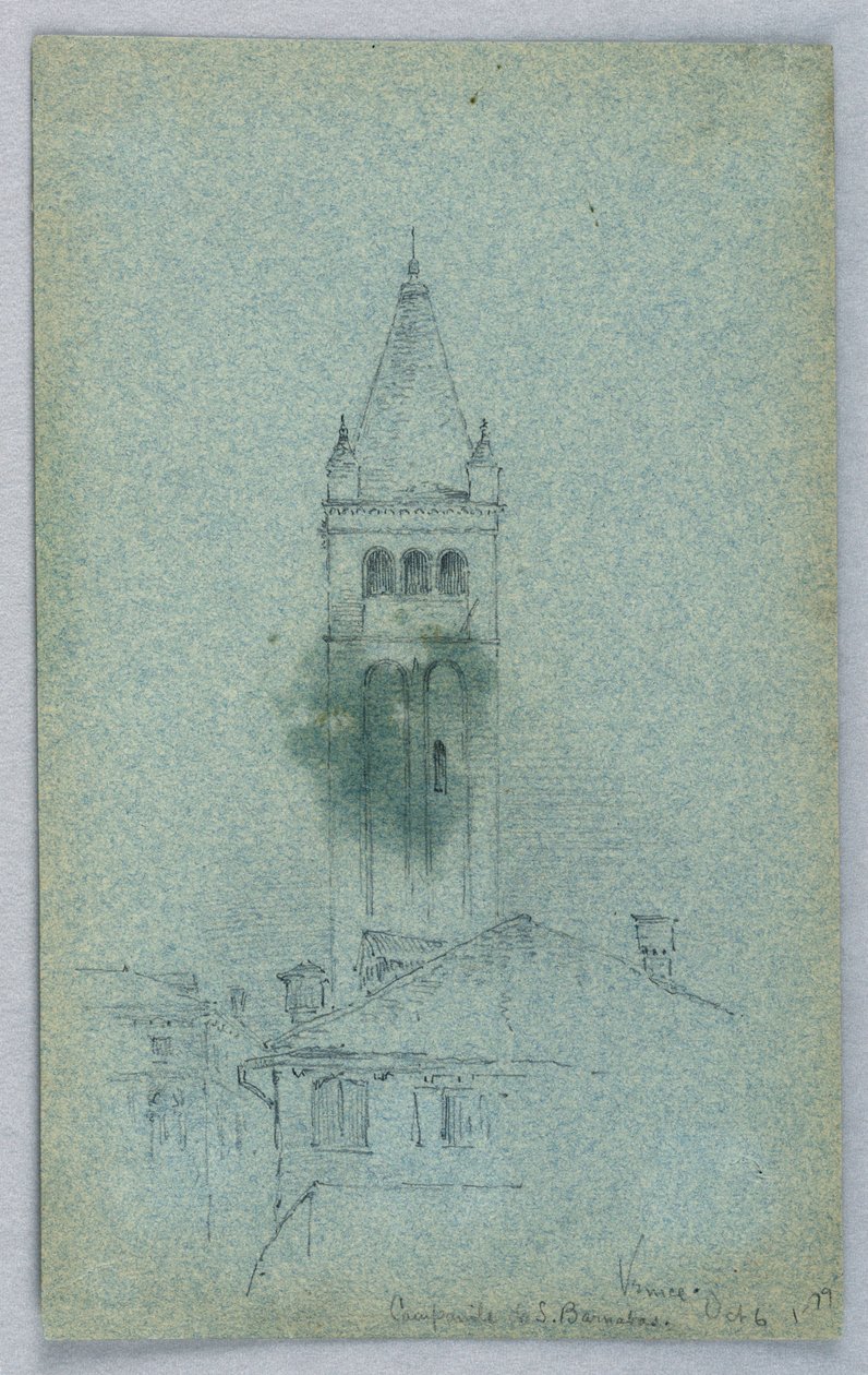 Campanile van St. Barnabas, Venetië door Arnold William Brunner