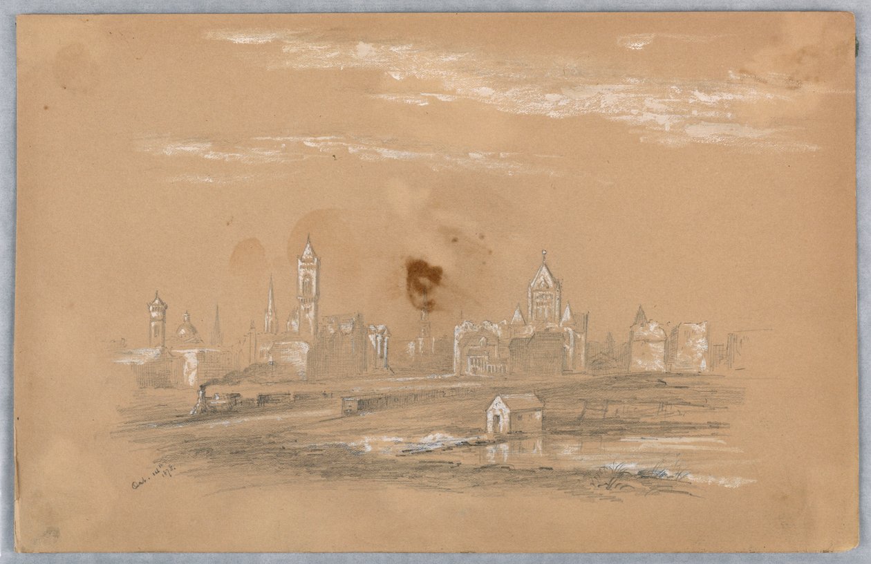 Stadssilhouet door Arnold William Brunner