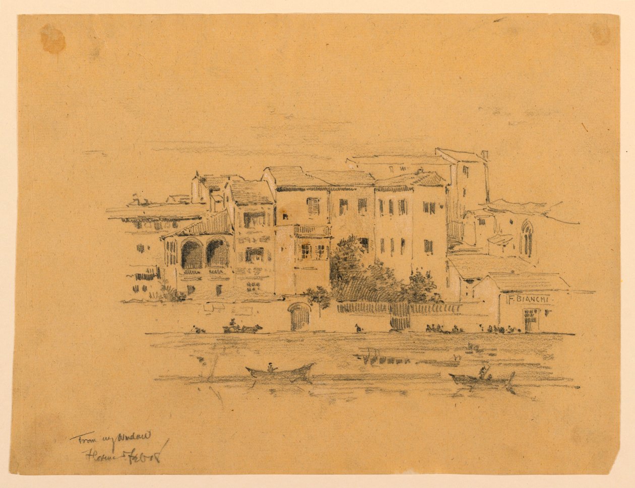 Vanuit mijn raam, Florence door Arnold William Brunner