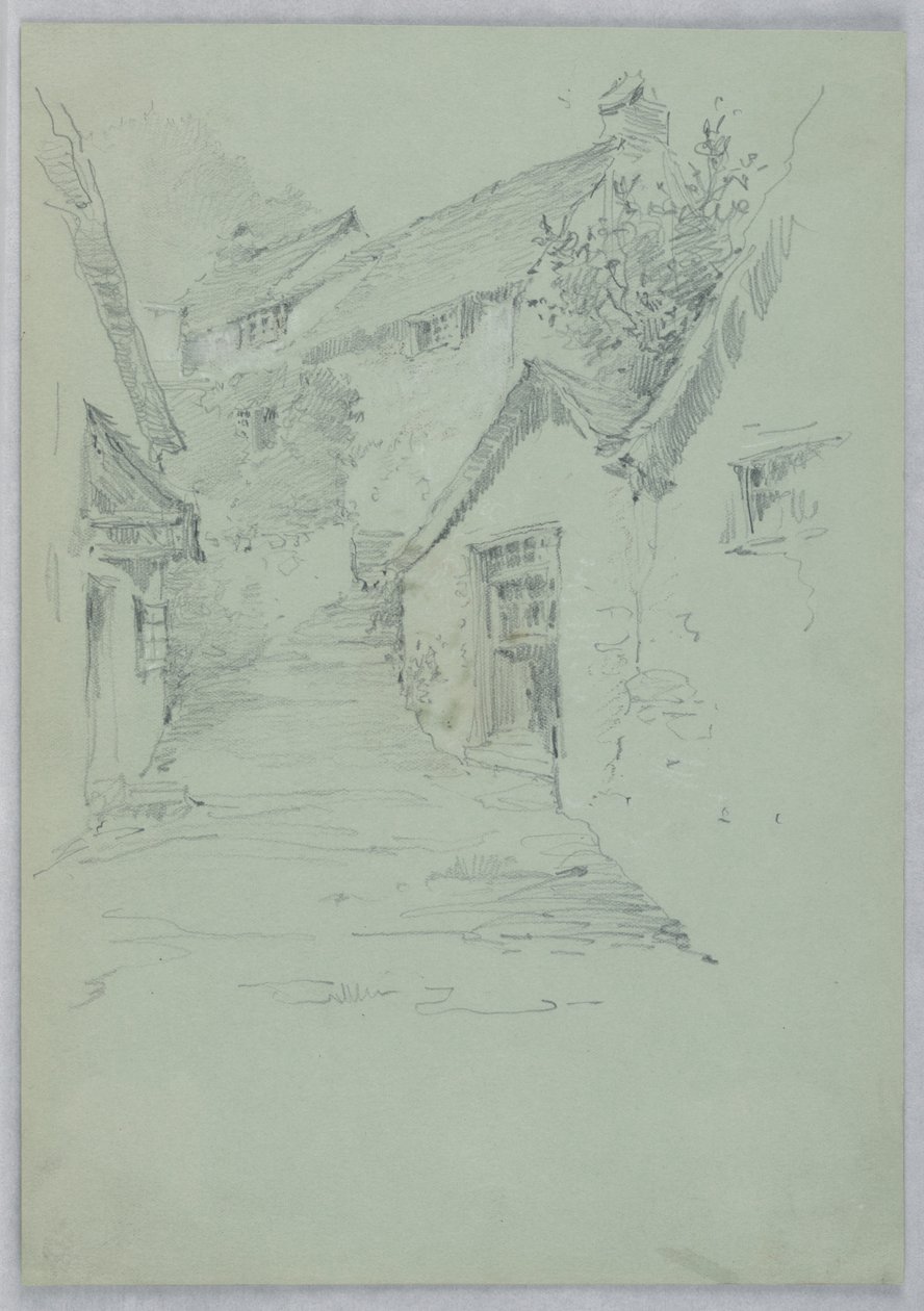 Smalle Trappen tussen Huizen door Arnold William Brunner