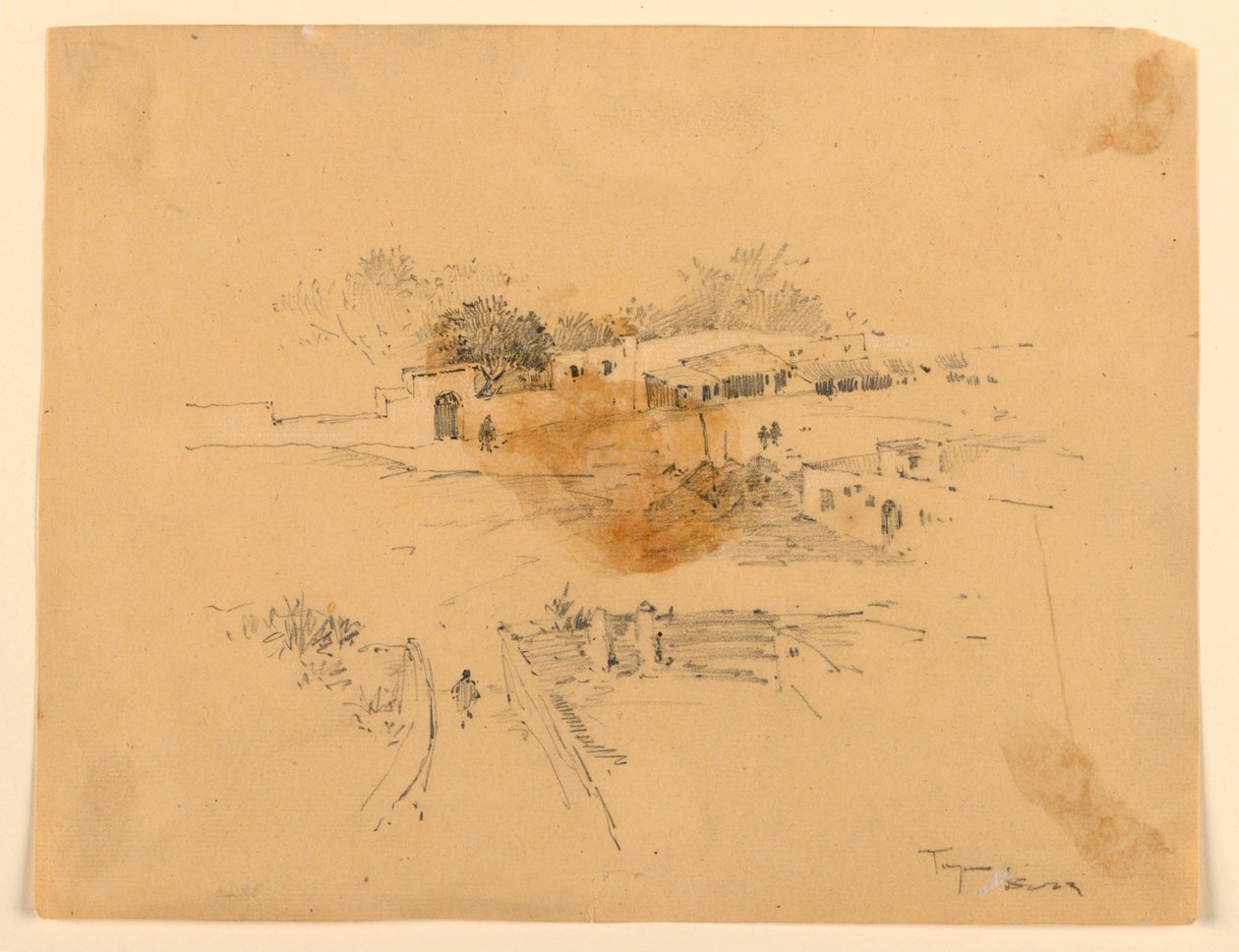 Plein in Tanger door Arnold William Brunner