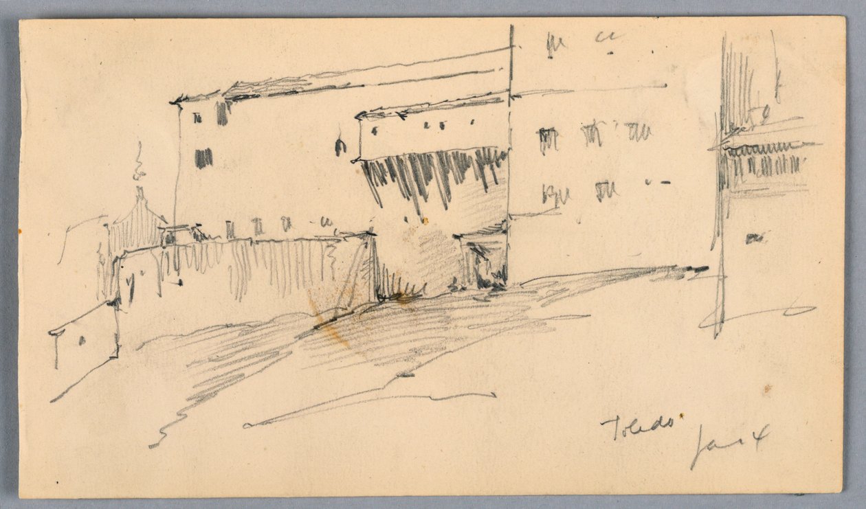 Muren in Toledo door Arnold William Brunner