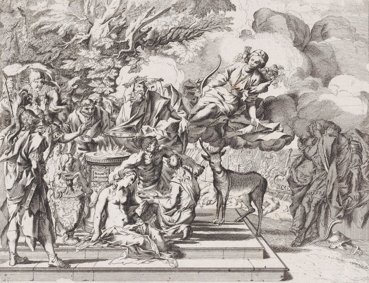 Het offer van Iphigenia door Arnold van Westerhout.