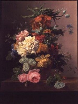Stilleven van bloemen door Arnoldus Bloemers