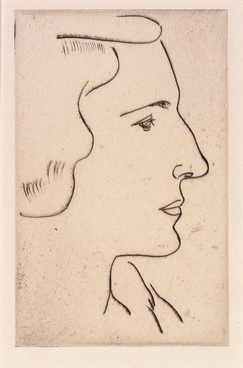 Profiel door Arshile Gorky