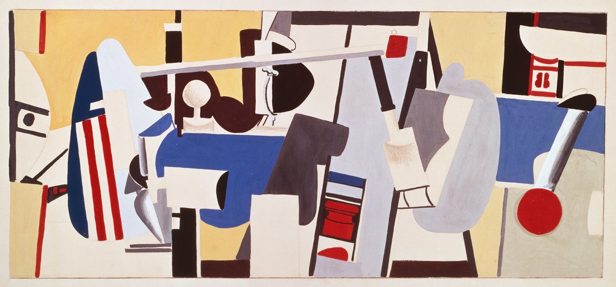 Studie voor muurschildering voor Administratiegebouw, Newark Airport, New Jersey door Arshile Gorky