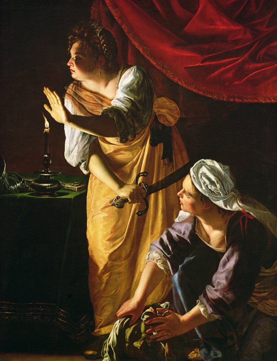 Judith en dienstmeid met het hoofd van Holofernes door Artemisia Gentileschi