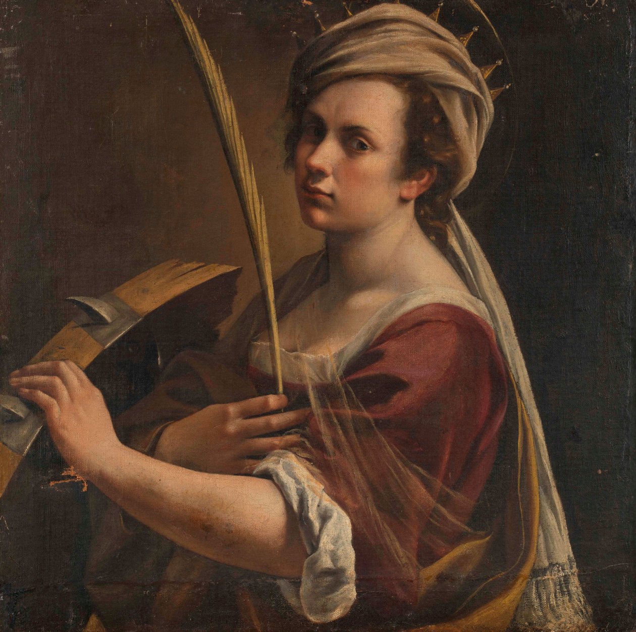 Zelfportret als Sint-Catharina van Alexandrië, c.1616 door Artemisia Gentileschi