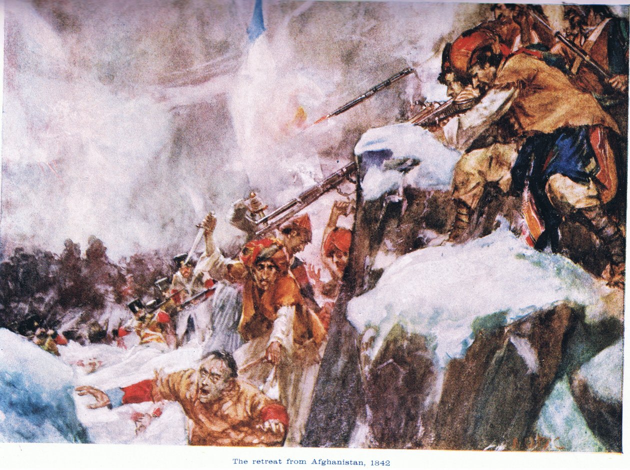 De terugtocht uit Afghanistan AD 1842 door Arthur David McCormick