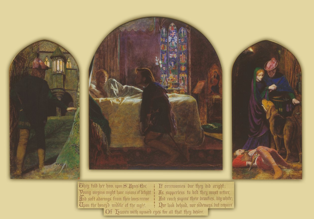 De Vooravond van Sint Agnes door Arthur Hughes
