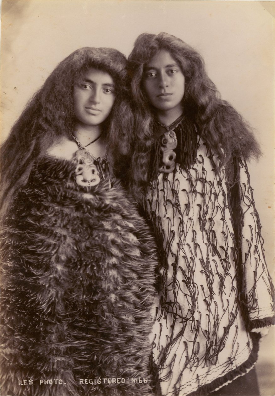 Maori vrouwen, Nieuw-Zeeland door Arthur James Iles