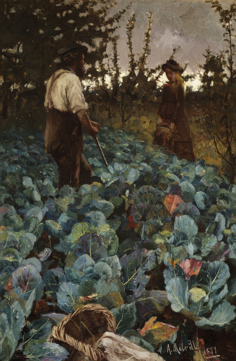 Een kooltuin door Arthur Melville