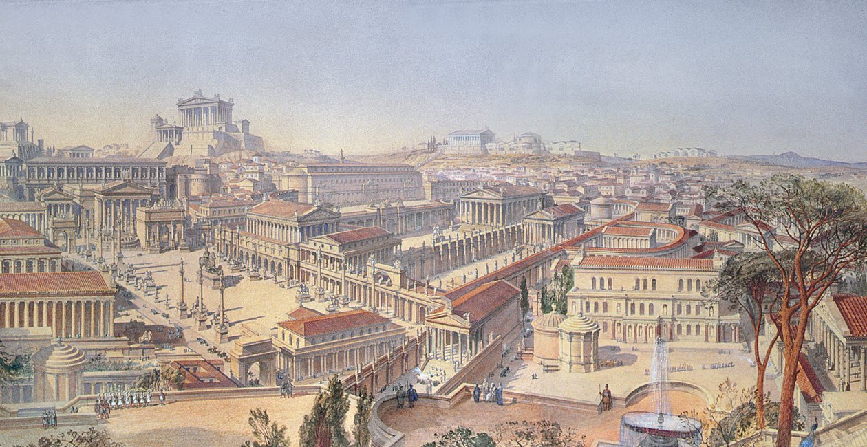 Rome zoals het was, hersteld na bestaande overblijfselen (detail) door Arthur Ashpitel