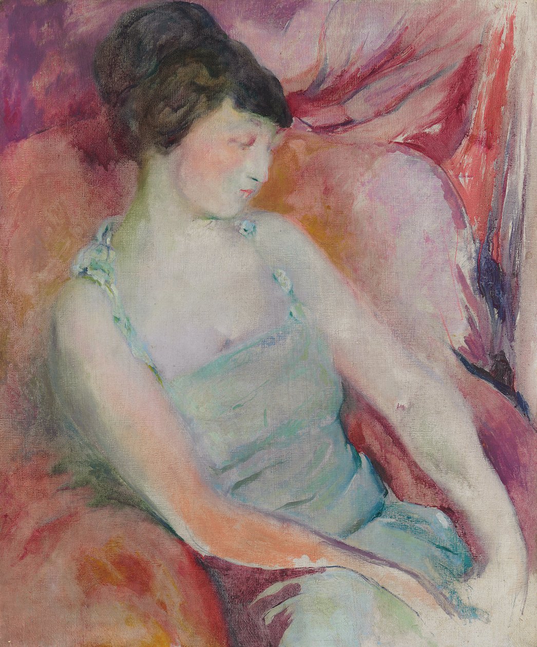 Portret van Helen Fleck Seyffert, c.1921 door Arthur Beecher Carles