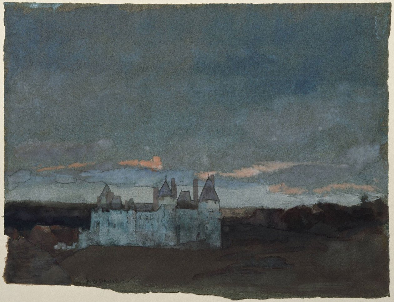Kasteel Langeais, Touraine door Arthur Bowen Davies