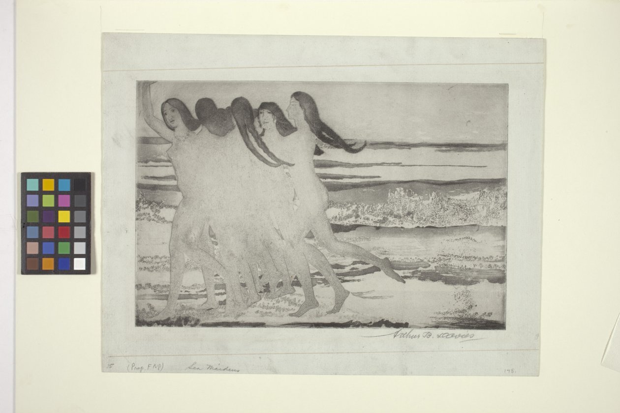 Zeemagden door Arthur Bowen Davies