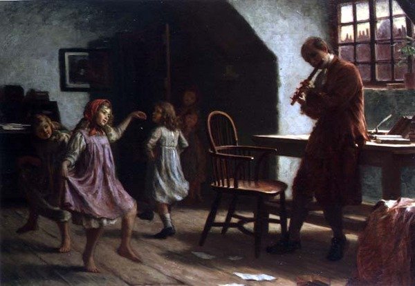 Kinderen Dansen voor Oliver Goldsmith door Arthur Claude Cooke
