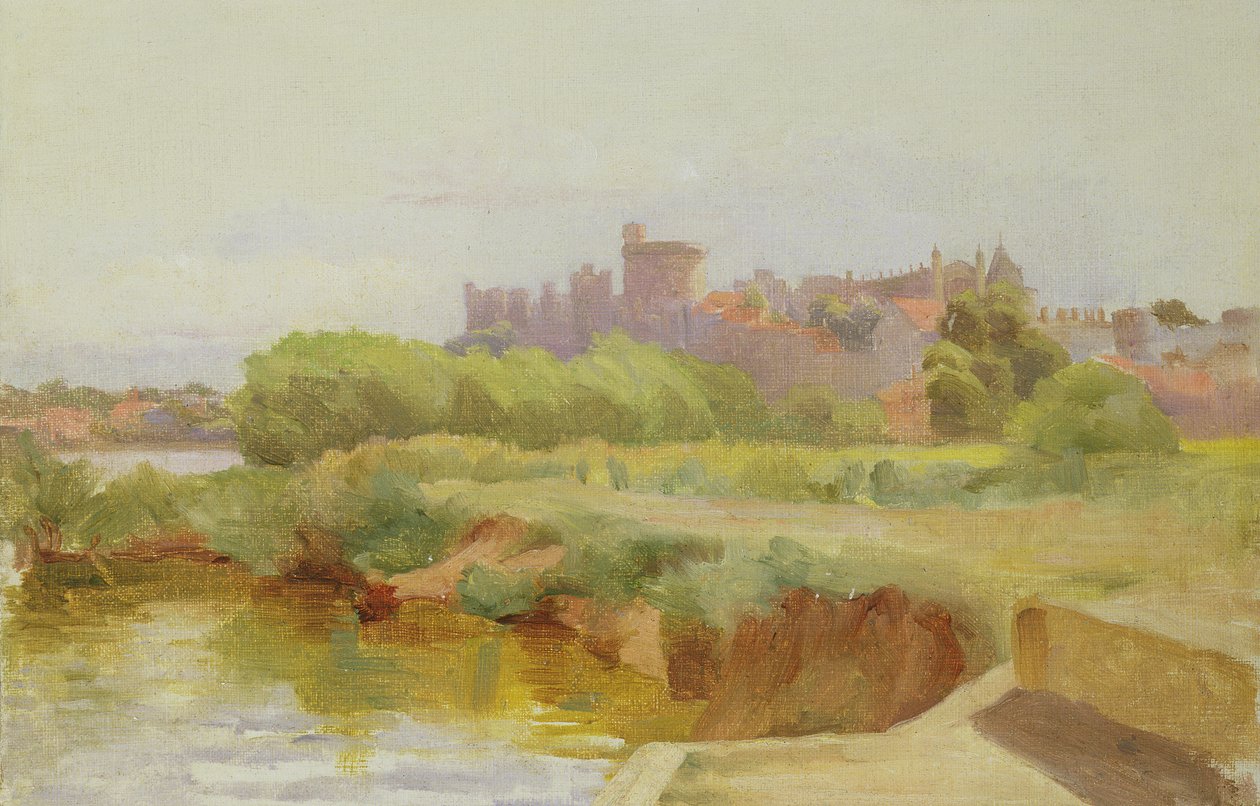 Uitzicht op Windsor Castle door Arthur Claude Cooke