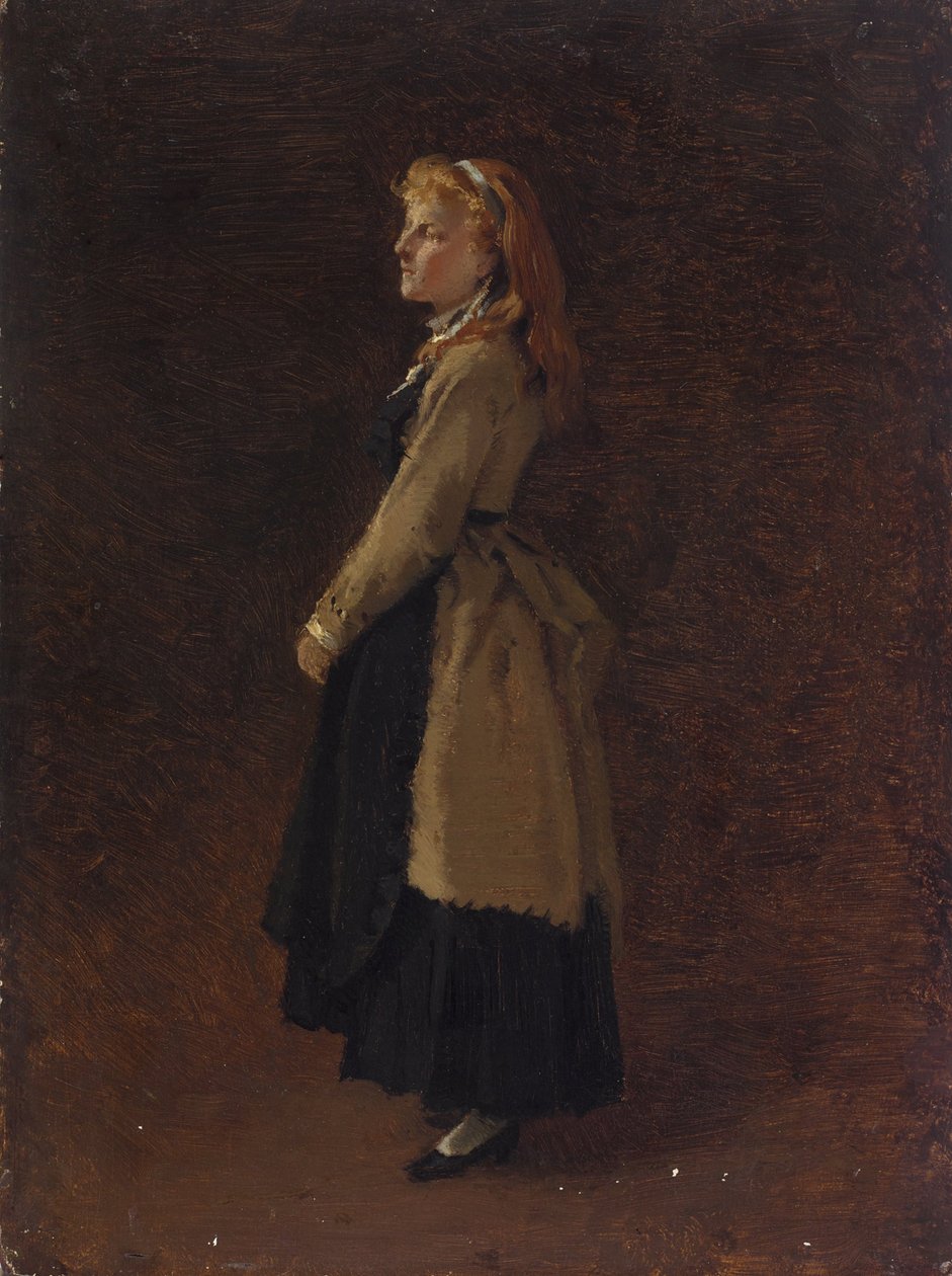 Portret van Mimi Ramberg, de dochter van de kunstenaar door Arthur Georg Freiherr von Ramberg