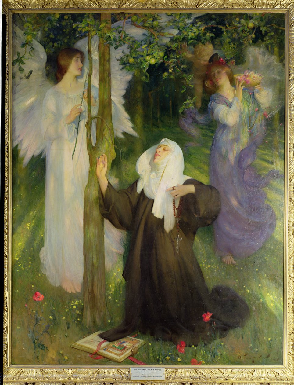 Het klooster of de wereld, 1896 door Arthur Hacker