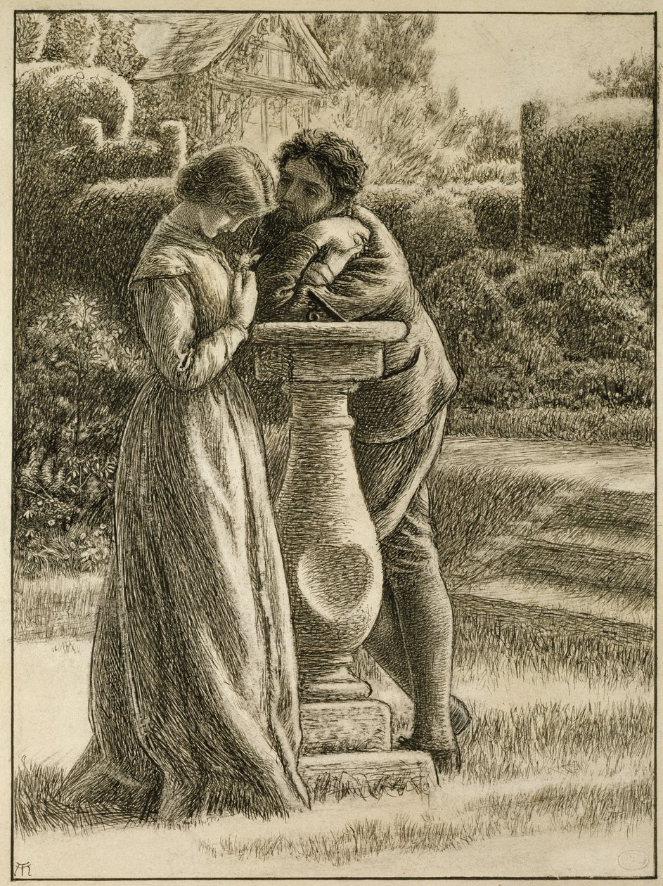 De wijzerplaat, 19e eeuw door Arthur Hughes