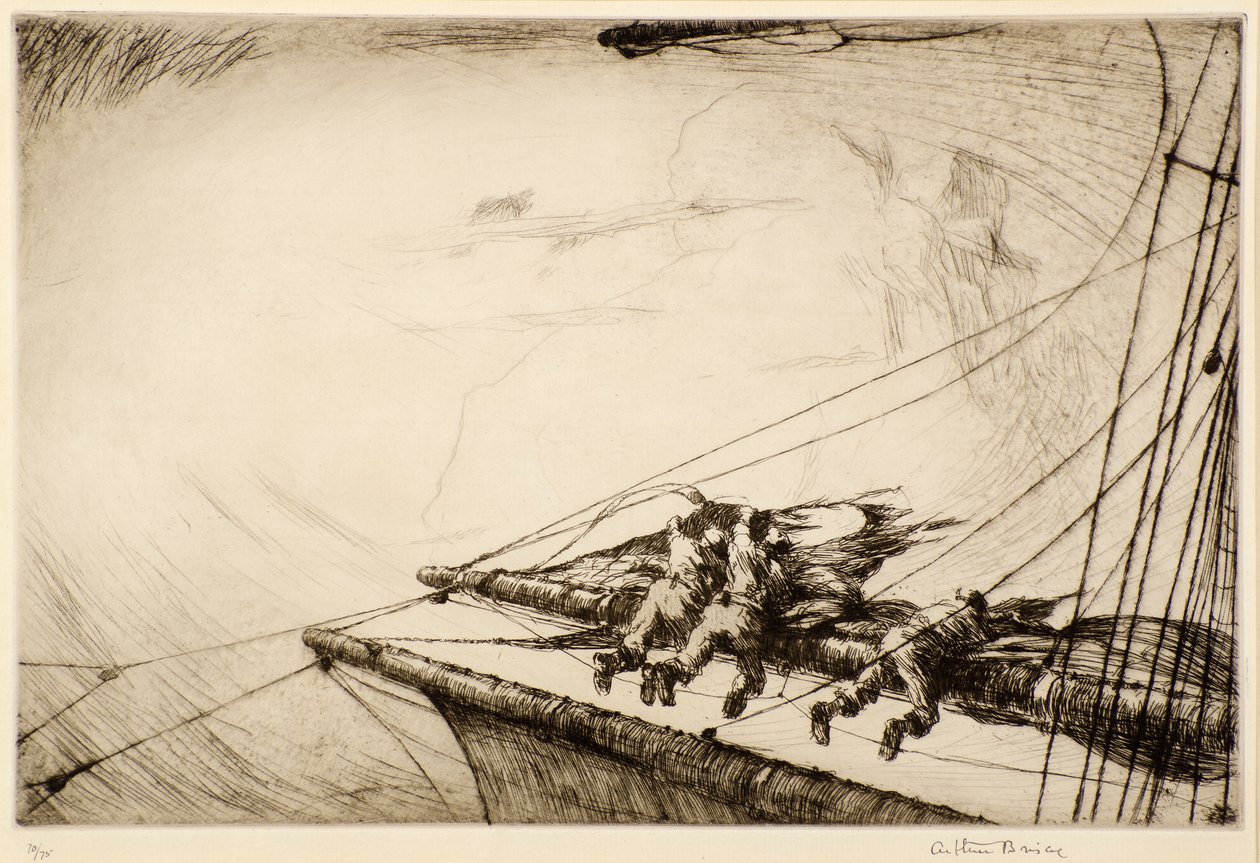 Op de ra door Arthur John Briscoe