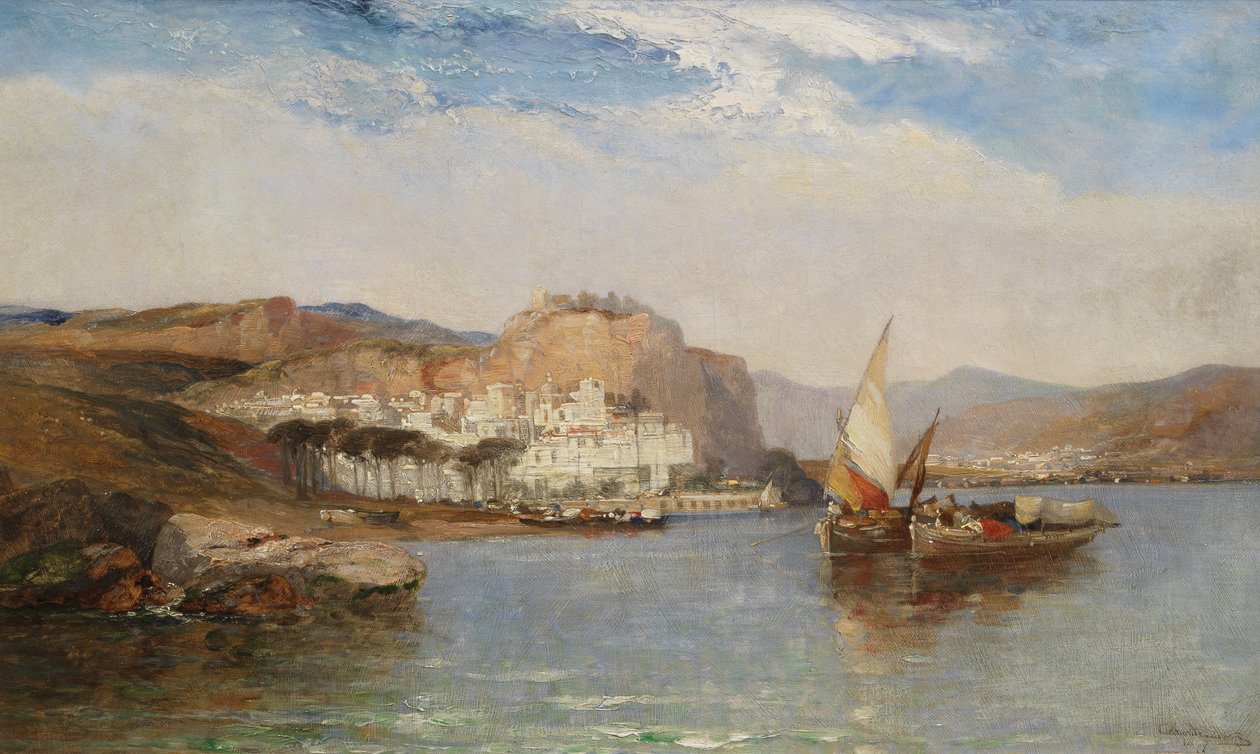 Bij Amalfi, Golf van Salerno, Italië, 1877 door Arthur Joseph Meadows