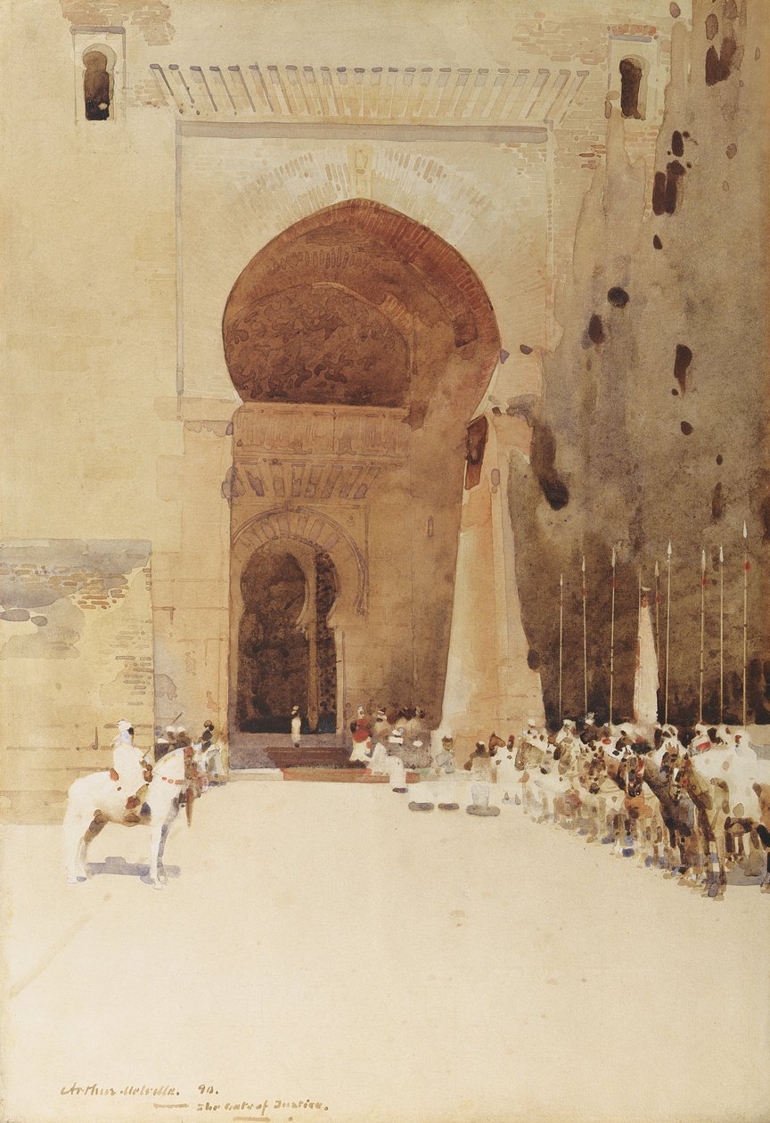 De poorten van gerechtigheid, 1890 door Arthur Melville