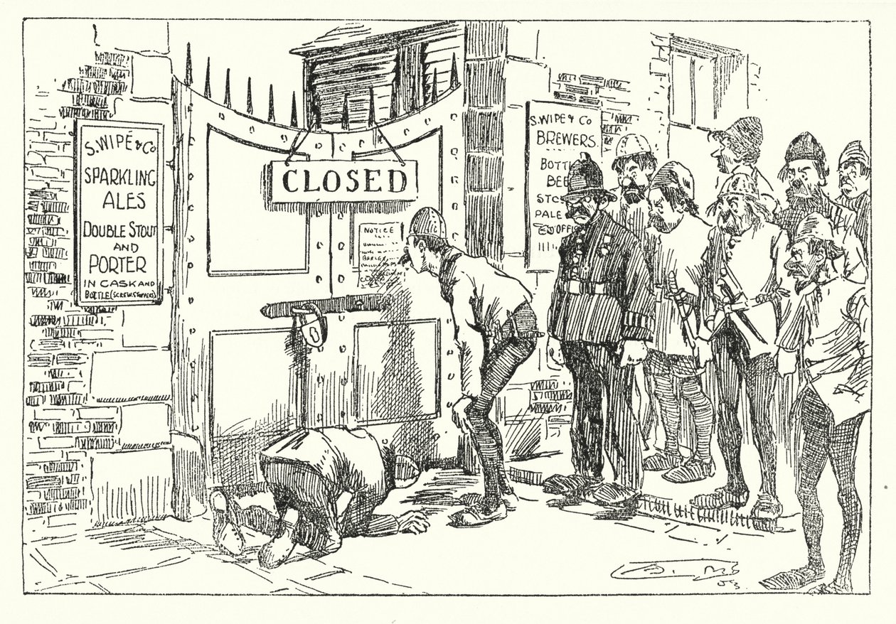 1314 na Chr., Harde Tijden (litho) door Arthur Moreland