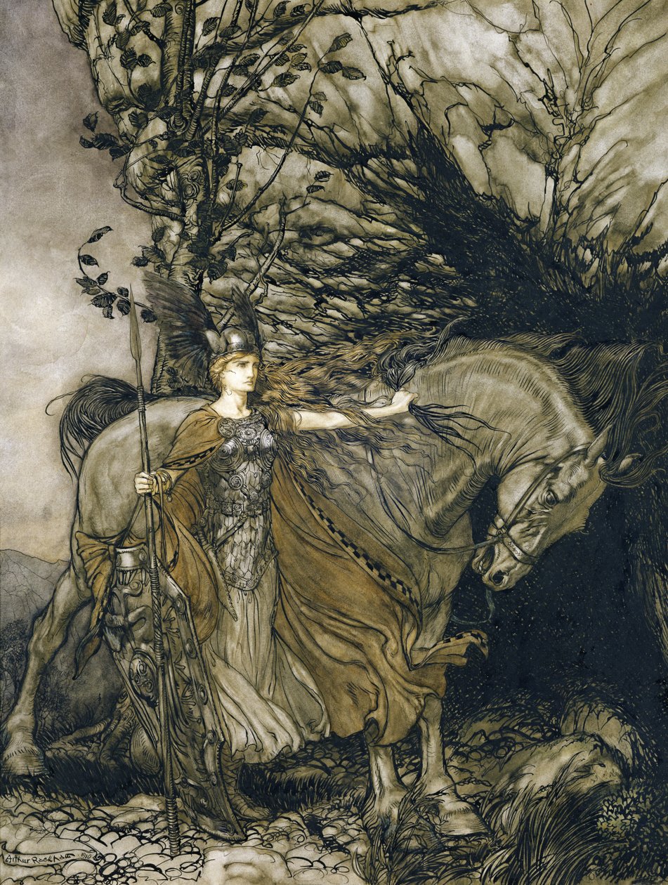 Brunnhilde door Arthur Rackham