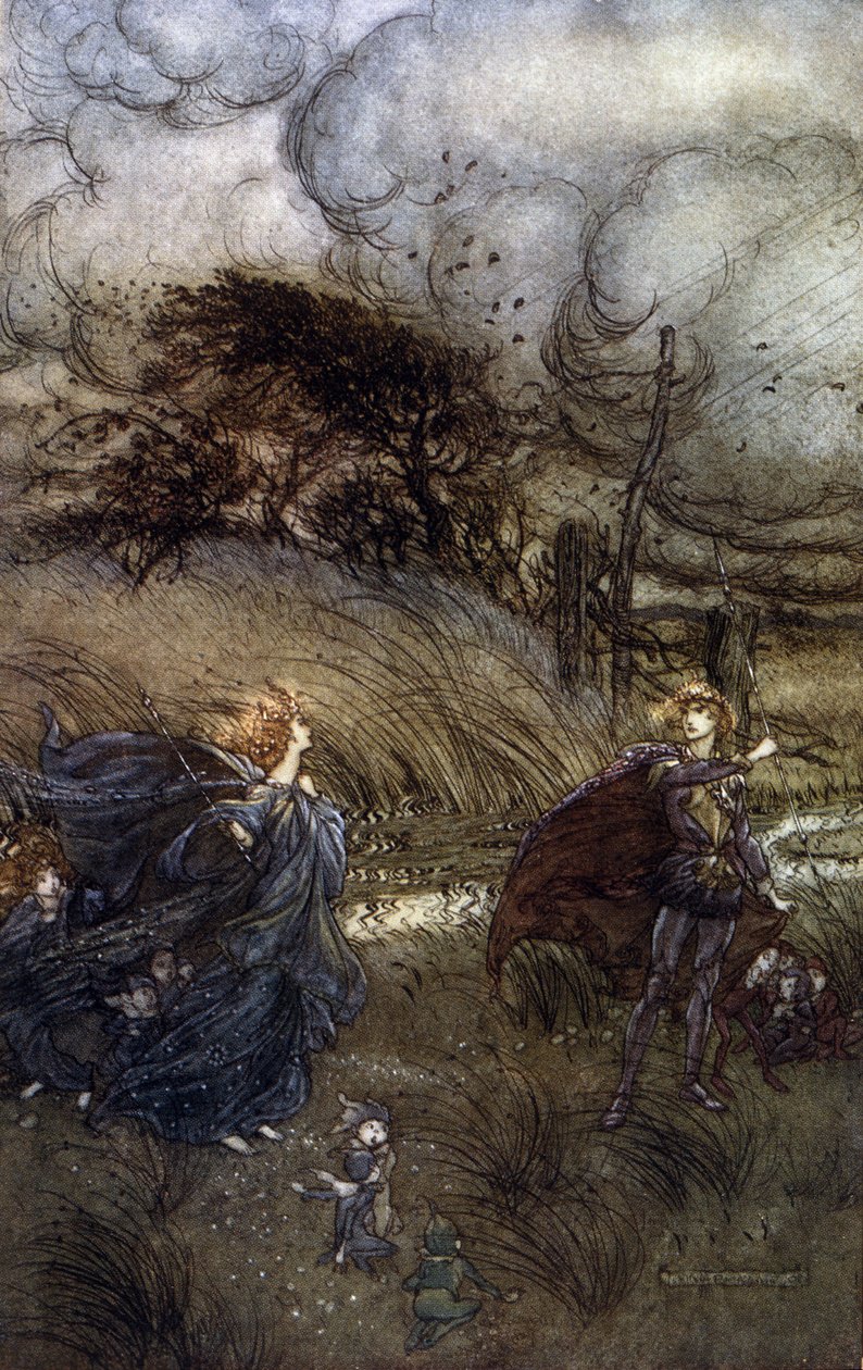 Illustratie door Arthur RACKHAM (1867-1939) voor De Droom van een Zomernacht door William SHAKESPEARE door Arthur Rackham