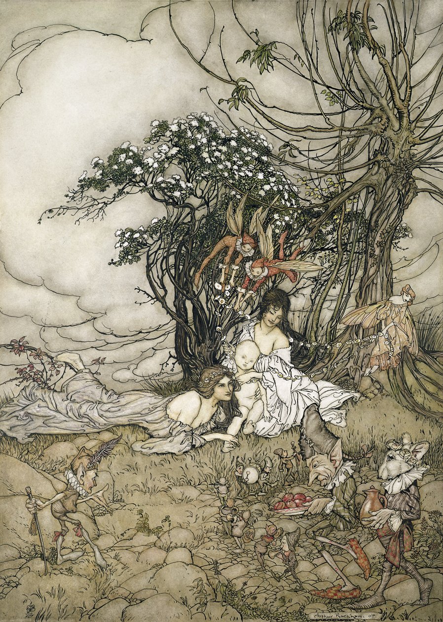 De wisselkind, 1905 door Arthur Rackham