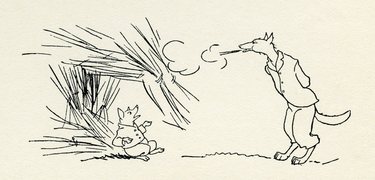 De Drie Kleine Biggetjes door Arthur Rackham