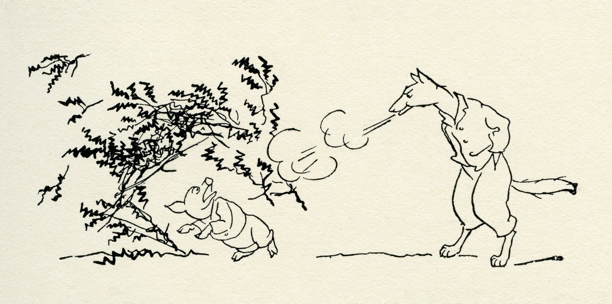 De Drie Kleine Biggetjes door Arthur Rackham